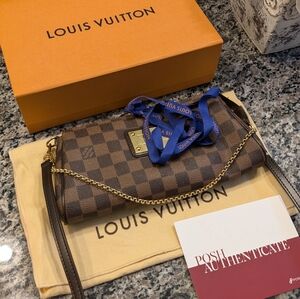 Authentic Louis Vuitton Eva Damier Ebene Bag